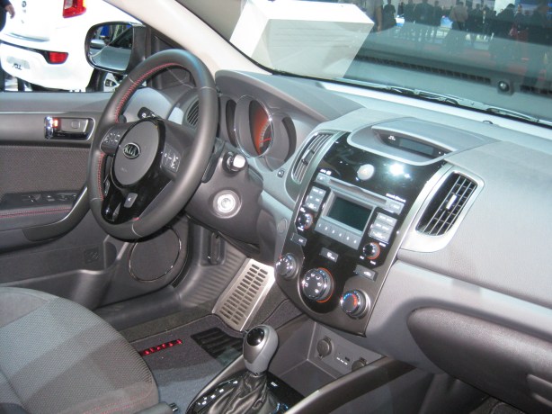 The interior of the 2014 Forte Koup is nearly identical to the 5-door and sedan.