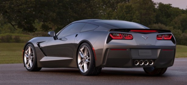 The rear of the 2014 Chevrolet Corvette Stingray is as dramatic as the front. It's the first Corvette since 1963 that doesn't feature two round taillights on each side. 