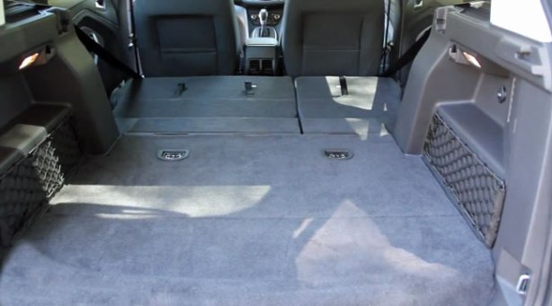 Plenty of cargo space in the back of the Ford C-Max with the rear seats folded down.