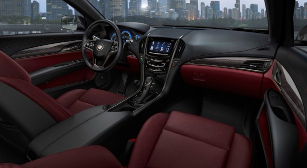 Morello Red leather with Jet Black accents is an optional interior on the ATS