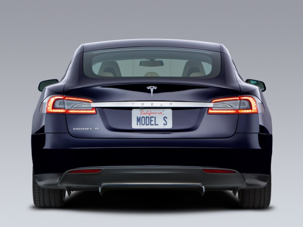 The rear of the Model S is beautifully-balanced, understated and elegant. 