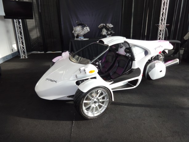 The Campagna T-Rex. These three-wheeled wonders are from Canada and are very expensive - $60 - 70,000. I have it direct from an owner that they are fun beyond belief. Nice toy if you can afford one!