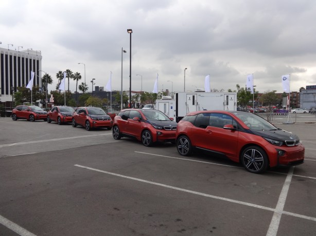 LAAutoShow Day 1 196 BMW i3 parade