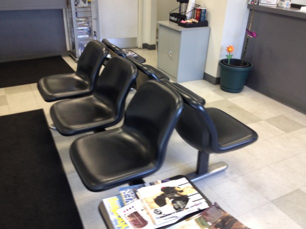 It's like they bought the seats at a surplus auction from a defunct Greyhound Bus station.