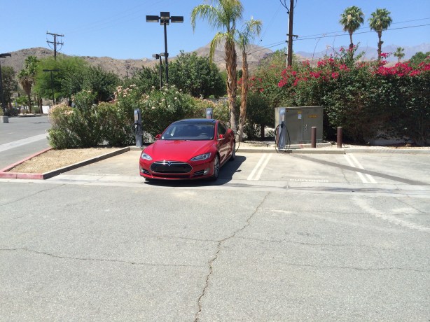 High Power Wall Connectors (although not in a wall) at the Tesla Store, Cathedral City, CA.