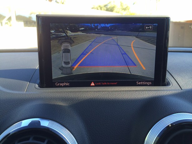 The wide angle backup camera works well, although if you're in a hurry, it takes a couple seconds to pop up and display. 