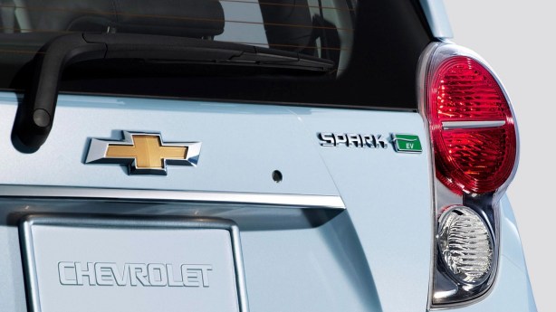 The little EV badge lets people behind you know you're driving with electrons, and if one looks closely, there's no tailpipe.