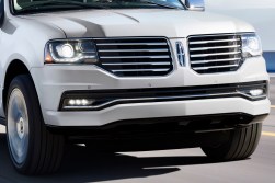 The winged grille was grafted onto the front of a Lincoln Navigator. Not much else was done. It doesn't work as well here. 